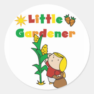 Sticker Rond T-shirts et cadeaux Girl Little Gardener