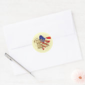 Sticker Rond T-shirts et cadeaux God Bless America (Enveloppe)