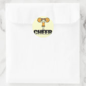 Sticker Rond T-shirts et cadeaux Gold Cheerleader (Sac)