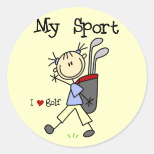 Sticker Rond T-shirts et Cadeaux Golf Mon Sport