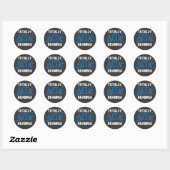 Sticker Rond T-shirts et cadeaux Granma Blue absolument géniaux (Feuille)
