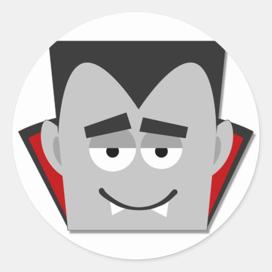 Sticker Rond T-shirts et cadeaux Halloween Dracula (Devant)