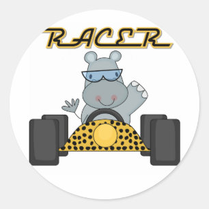 Sticker Rond T-shirts et cadeaux hippo de course