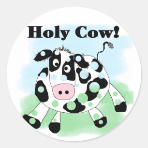 Sticker Rond T-shirts et cadeaux Holy Cow