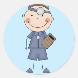 Sticker Rond T-shirts et cadeaux Homme Docteur