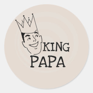 Sticker Rond T-shirts et cadeaux King Papa