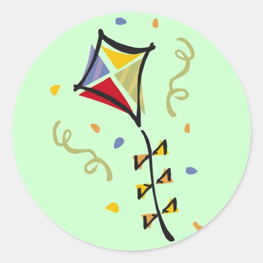 Sticker Rond T-shirts et cadeaux Kite (Devant)