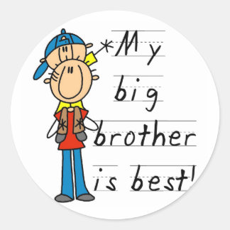 Sticker Rond T-shirts et cadeaux Little Brother