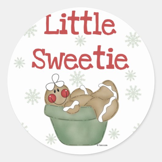 Sticker Rond T-shirts et cadeaux Little Sweetie (Devant)