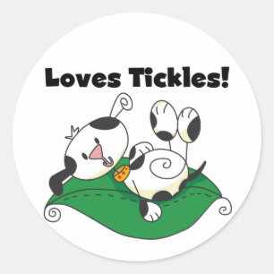 Sticker Rond T-shirts et cadeaux Loves Tickles
