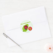Sticker Rond T-shirts et cadeaux Lucky Bug 1er anniversaire (Enveloppe)