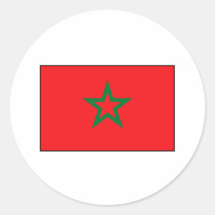 Sticker Rond T-shirts et cadeaux marocains de drapeau