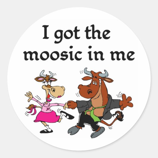 Sticker Rond T-shirts et cadeaux musiciens ou danseurs (Devant)