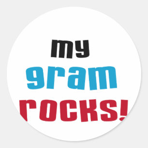 Sticker Rond T-shirts et cadeaux My Gram Rocks
