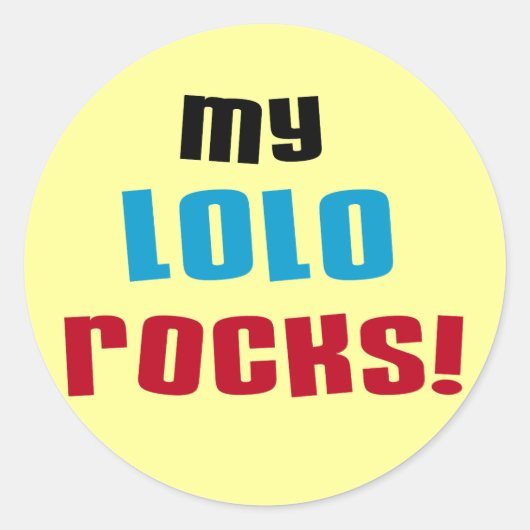 Sticker Rond T-shirts et cadeaux My Lolo Rocks (Devant)