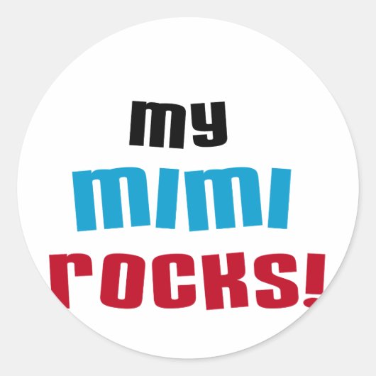 Sticker Rond T-shirts et cadeaux My Mimi Rocks (Devant)