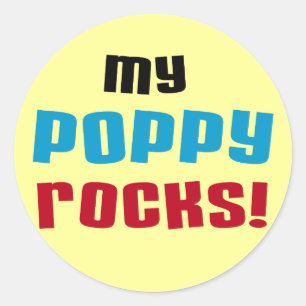 Sticker Rond T-shirts et cadeaux My Poppy Rocks