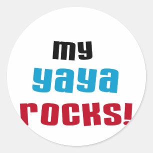 Sticker Rond T-shirts et cadeaux My Yaya Rocks