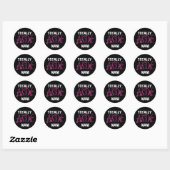 Sticker Rond T-shirts et cadeaux Nani roses absolument géniaux (Feuille)