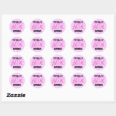 Sticker Rond T-shirts et cadeaux Nanna roses absolument géniaux (Feuille)