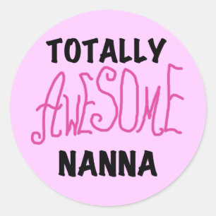 Sticker Rond T-shirts et cadeaux Nanna roses absolument géniaux