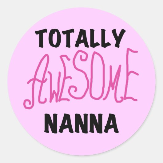Sticker Rond T-shirts et cadeaux Nanna roses absolument géniaux (Devant)