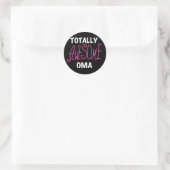 Sticker Rond T-shirts et cadeaux Oma Pink absolument géniaux (Sac)