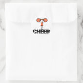 Sticker Rond T-shirts et cadeaux Orange Cheerleader (Sac)