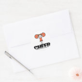 Sticker Rond T-shirts et cadeaux Orange Cheerleader (Enveloppe)