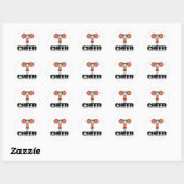 Sticker Rond T-shirts et cadeaux Orange Cheerleader (Feuille)