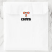 Sticker Rond T-shirts et cadeaux Orange Cheerleader (Sac)
