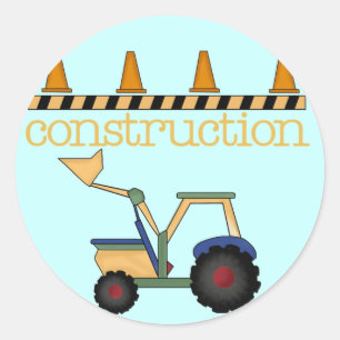 Sticker Rond T-shirts et cadeaux pour chargeur de seau de const