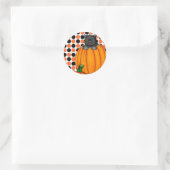 Sticker Rond T-shirts et cadeaux pour chat Halloween (Sac)