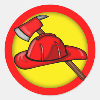 Sticker Rond T-shirts et cadeaux pour enfants pompiers