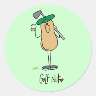 Sticker Rond T-shirts et Cadeaux pour les Fous de Golf