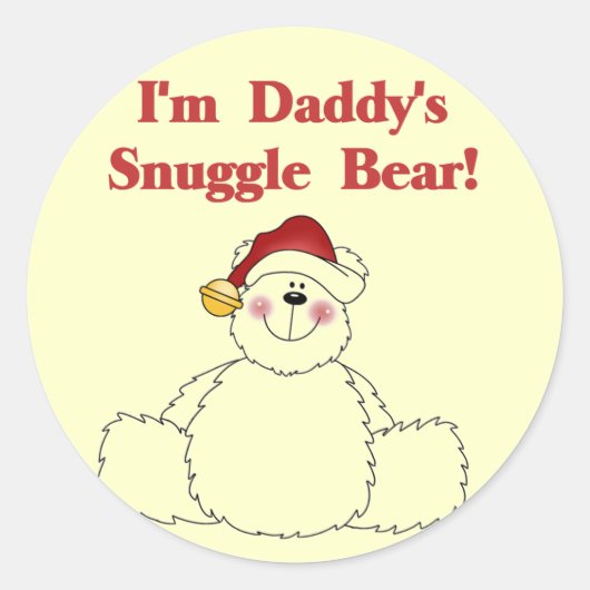 Sticker Rond T-shirts et cadeaux pour l'ours en muscade de papa (Devant)