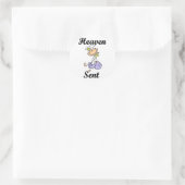 Sticker Rond T-shirts et cadeaux providentiels d'ange (Sac)