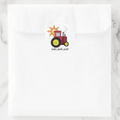 Sticker Rond T-shirts et cadeaux Red Farm Tractor (Sac)