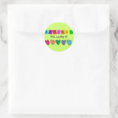 Sticker Rond T-shirts et cadeaux "Retraité and Love it" (Sac)