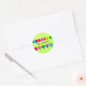Sticker Rond T-shirts et cadeaux "Retraité and Love it" (Enveloppe)