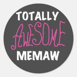 Sticker Rond T-shirts et cadeaux rose Memaw absolument géniaux