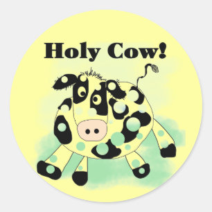 Sticker Rond T-shirts et cadeaux saints de vache