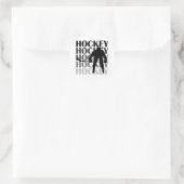 Sticker Rond T-shirts et cadeaux Silhouette de hockey (Sac)