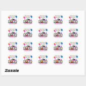 Sticker Rond T-shirts et cadeaux Silly Penguins 2e anniversaire (Feuille)
