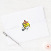 Sticker Rond T-shirts et cadeaux Smiley Face Golf (Enveloppe)