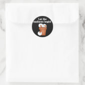 Sticker Rond T-shirts et cadeaux Snowman Holiday Madness (Sac)