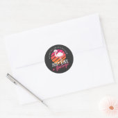 Sticker Rond T-shirts Flamants roses amusants (Enveloppe)