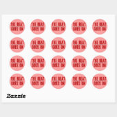 Sticker Rond T-shirts Heart Attack | Cadeaux pour les patients  (Feuille)
