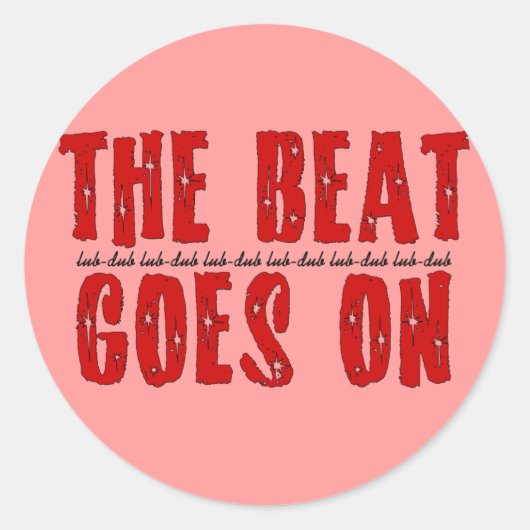 Sticker Rond T-shirts Heart Attack | Cadeaux pour les patients  (Devant)