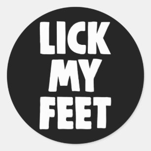 Sticker Rond T-shirts Lèche Mes Pieds Femmes Cadeaux Drôles Amo
